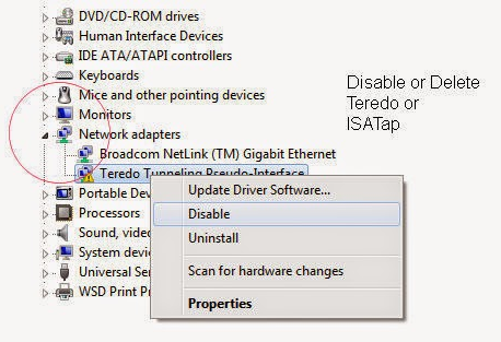 windows 7 hay bị rớt mạng