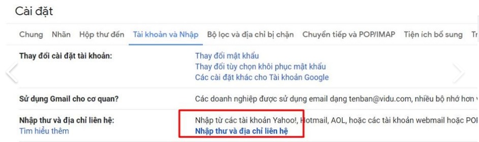 cách check năm tạo gmail